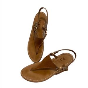 HJacques StTropezó  Triton Vachetta Leather Thong Sandals Size 40